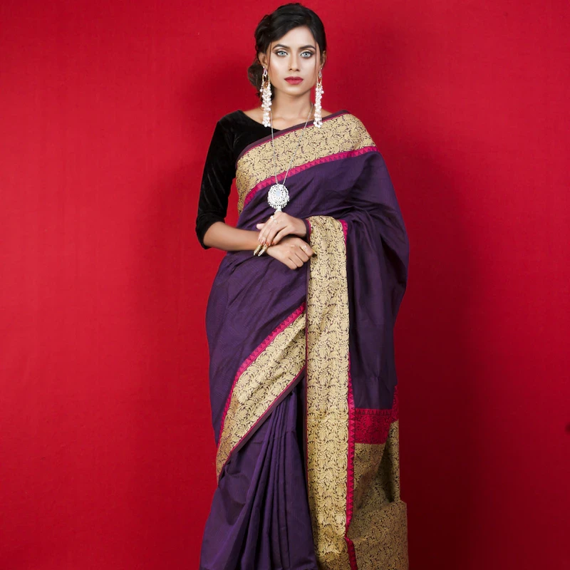 Embroidered Saree Set